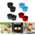 thumbnail image 2 of Set of 2 Multifunctional Silicone Ramekins Silicone Eggs Cups Eggs Poachers, 2 of 8