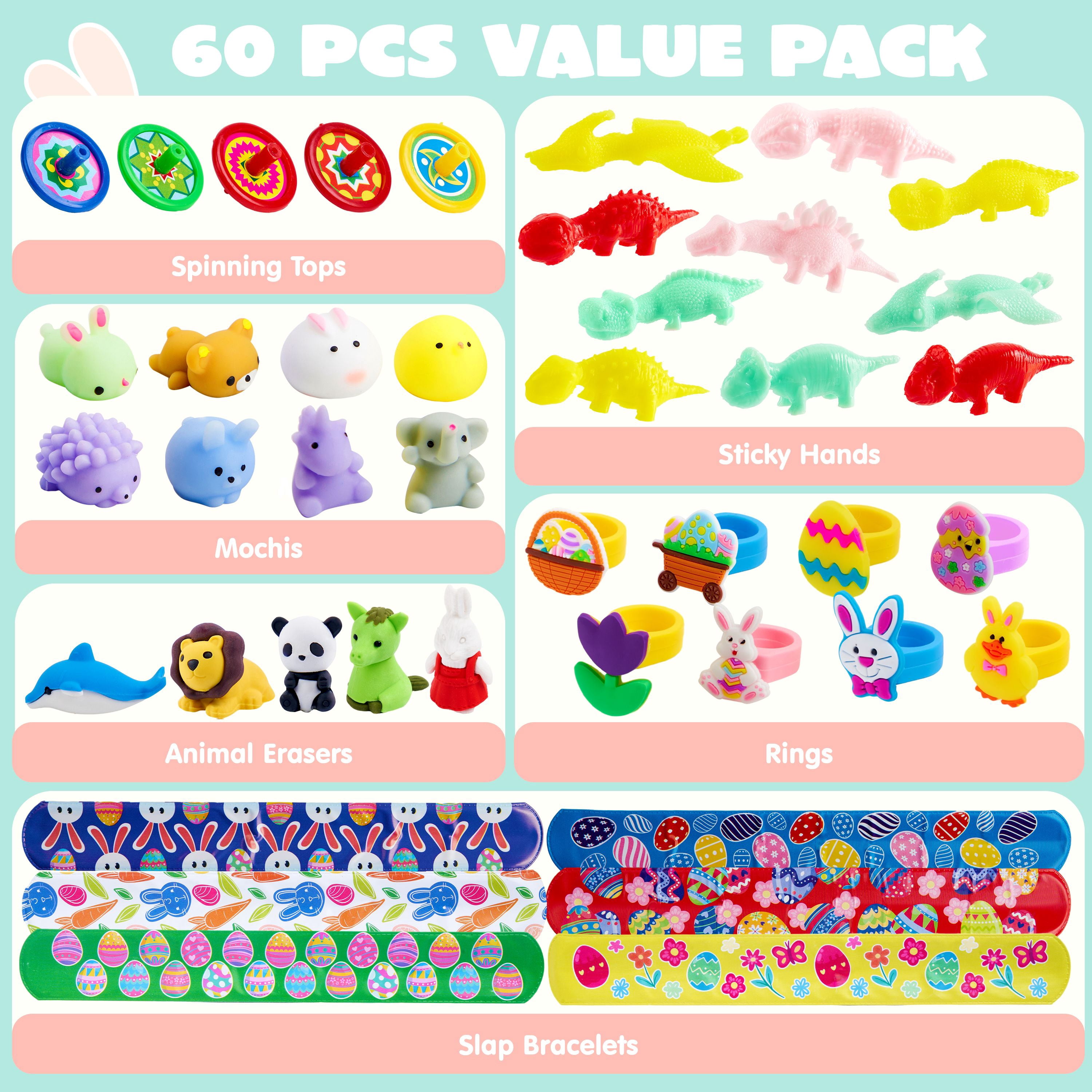 Joyfy 60 Packs Prefilled Easter Eggs with Assorted Toys,Easter Egg Bulk for Kids,Easter Eggs Hunt Events,Basket Stuffers Fillers,Classroom Prize Supplies