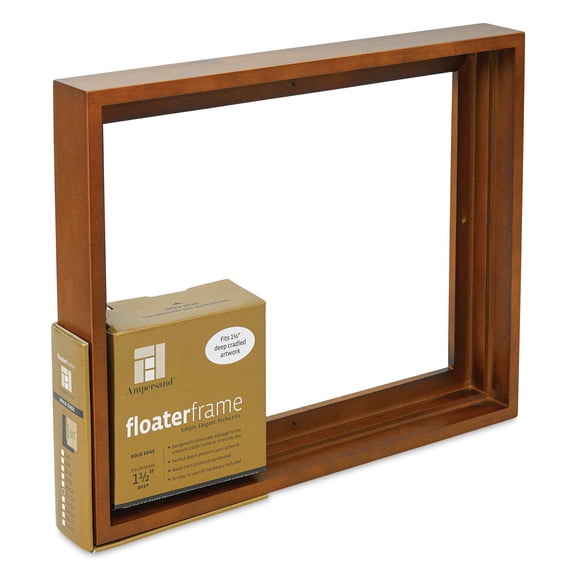 Ampersand Floater Frame - Bold, Walnut, 11" x 14", 1-1/2"