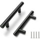 thumbnail image 1 of 2 manijas de puerta de acero inoxidable NQ atornilladas negras distancia del orificio 96 mm, 1 of 4