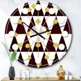 thumbnail image 2 of Designart 'Gold Polka Dot Pattern Ii Horloge Murale Moderne du Milieu du Siècle, 2 of 4