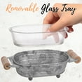 thumbnail image 5 of Autumn Alley Glass & Galvanized Rustic Farmhouse Soap Dish for Bathroom, 5 of 8