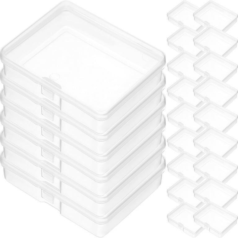 24pcs Mini Plastic Boxes Bead Storage Boxes Universal Packaging Boxes Clear Plastic Cases, Size: Small