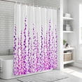 thumbnail image 6 of Purple Shower Curtain, Waterproof Shower Curtains for Bathroom, Polka Dots Watercolor Abstract Art Washable Fabric Bathtub Curtain Set Bath Decor with 12 Hooks 48"x72", 6 of 8