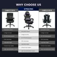 thumbnail image 5 of GTRACING Gaming Chair with Footrest Ergonomic Reclining Office Chair Swivel Rocker, Purple, 5 of 8
