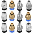 thumbnail image 1 of MasteelfCA 12pcs Pneumatic Quick Fitting Connector Air Fittings Adapter for 3D Printer, 1 of 7