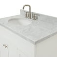 thumbnail image 3 of Ariel Hamlet 37 In. Left Offset Oval Sink Vanity With 1.5 In. Carrara White Countertop In White, 3 of 11