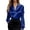 Blue, variant on LIUJUNSHOP Soft Breathable Stretch Satin Silk Button Down Shirts for Women Long Sleeve Leopard Blouses Work Dress Tops