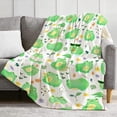 thumbnail image 5 of Frog Blanket Gifts for Frog Lover 40 x 50 Inch for Kid,Frog Green Fannel Fleece Throw Blanket Super Soft Throws Blanket for Bed Couch Sofa, 5 of 6