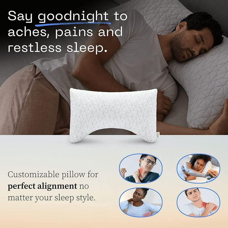 Coop Home Goods Original Adjustable Pillow Queen Size Bed Pillows for Sleeping Cross Cut Memory Foam Pillows Medium Firm Back Stomach and Side Sleeper Pillow CertiPUR US GREENGUARD Gold Walmart