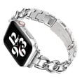 thumbnail image 1 of 42/44/45/49mm Cool Men Women Chain Metal Smartwatch Bands Compatible for Apple Watch Bands Series 8/7/6/SE/5/4 Adjustment Replacement Watch Bracelet for Iwatch 8/7, 1 of 7