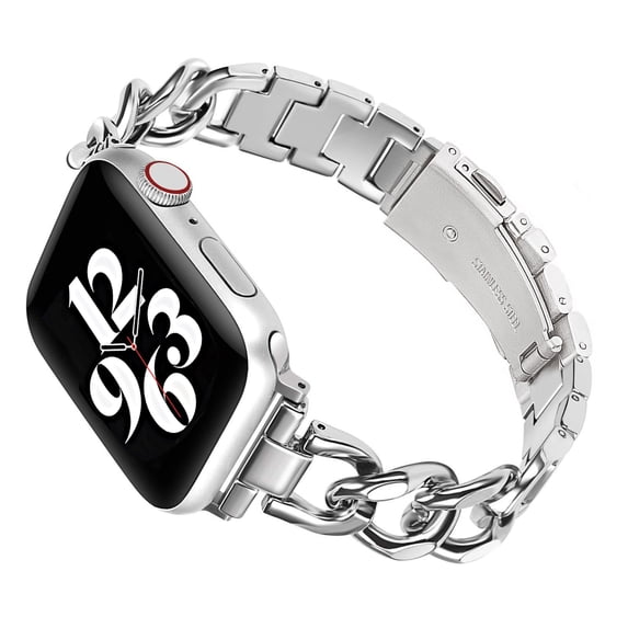 42/44/45/49mm Cool Men Women Chain Metal Smartwatch Bands Compatible for Apple Watch Bands Series 8/7/6/SE/5/4 Adjustment Replacement Watch Bracelet for Iwatch 8/7