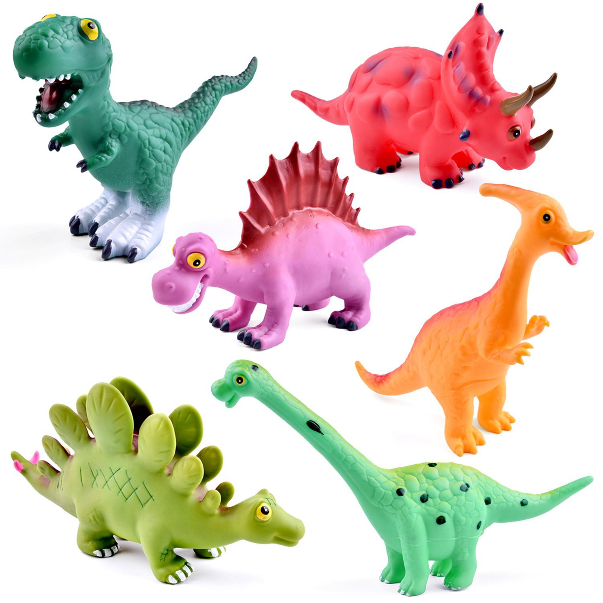 Bath Toys for Toddlers, Dinosaur Figures Playset, Water Squirt Toys, Baby Bathtub Toys F-197