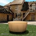 thumbnail image 1 of Patio Extra Large Waterproof Table Cover - Outdoor Round Side Table Covers - Patio Washable Table Cover - Heavy Duty Furniture 60 Inch Beige, 1 of 5