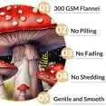 thumbnail image 3 of Kids Blanket for Boys Girls, 50 x 40 Inches Mushroom Blanket for Children, Just A Girl Who Loves Mushrooms, Black Soft Lightweight Flannel Throw Blanket for Bed, Living Room Couch Sofa Office, 3 of 6