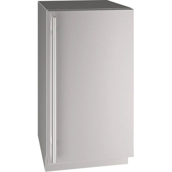 U-Line Uhre518-01A 18" Wide 3.7 Cu. Ft. Compact Refrigerator - Stainless Steel Solid