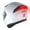 Z LED Glossy White, variant on 1Storm Motorcycle Street Bike Dual Visor/Sun Visor Full Face Helmet Mechanic with LED Tail Light: LED_HJK316 Matt Black