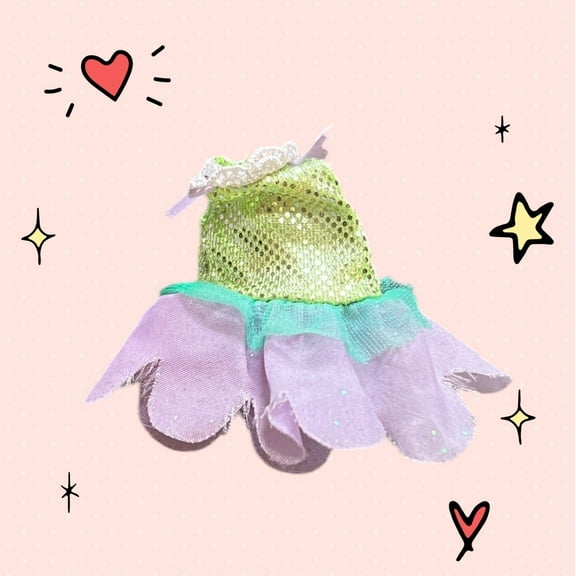 Lol Surprise doll OMG Bartz Sparkle Pretty Fashion Doll Outfit Mint Purple Party Dress Mini Yelllow