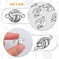 thumbnail image 4 of 50pcs Antique Silver Volleyball Charms Connectors Vintage Alloy Sport Theme Ball Pendants Links Craft Supplies for DIY Bracelet Jewelry Making Volleyball Players Gifts, 4 of 7