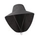 thumbnail image 5 of Sombrero de pescador con solapa para el cuello, ala ancha, secado rápido, cubreorejas para senderismo y deportes gris oscuro, 5 of 9