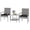 Black, variant on Gymax 3 Pieces Patio Furniture Set PE Rattan Porch Chairs w/ 2-Tier Table Black