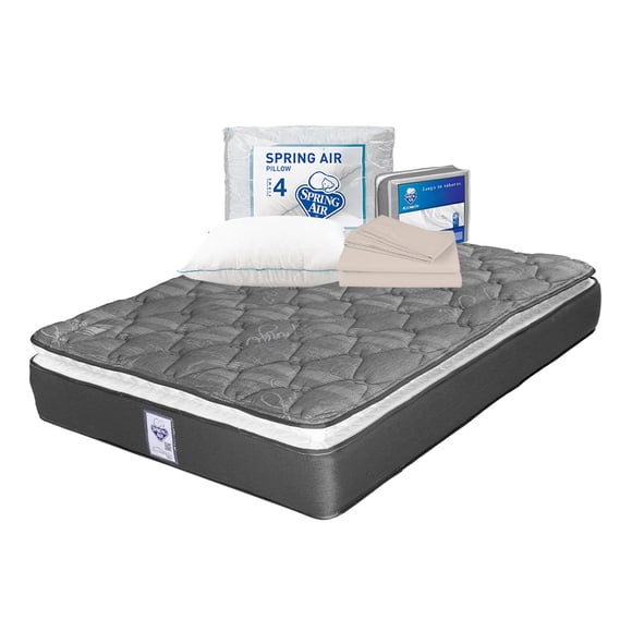 Colchón King Size Spring Air Aries + Almohada + Juego de Sábanas