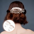 thumbnail image 4 of 2pcs Bridal Side Comb Clip Pearl Wedding Hair Comb Clip Side Comb Hairpin, 4 of 8
