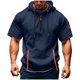 thumbnail image 2 of pstuiky camisetas de hombre, Camisa de verano de manga corta con capucha y cremallera con múltiples bolsillos para hombre camisas casuales para hombre m, 2 of 5