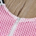 thumbnail image 3 of Combinaison d'Été Fille Couleur Contrastée Filet Creux Shorts à Fermeture Éclair, 3 of 6