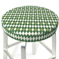 thumbnail image 3 of Naloa Light Green Squares Round Bar Stool Cushion Cover 12-14 inch, Fits Kitchen, Office, Restaurant Chairs - 14 inch, 3 of 7