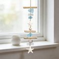 thumbnail image 2 of Handmade Sea Glass Windchime Outdoor Beach Gifts 19.69inch Long Hanging Mobile Wind Chime Garden with Driftwood and Polished Sea Glass for Home Decor, 2 of 8