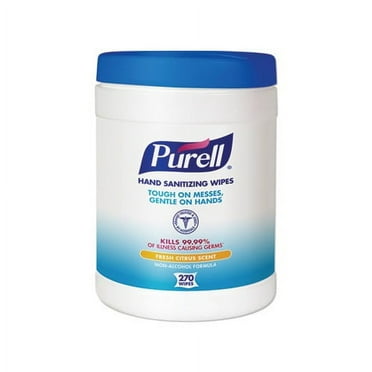 Sanitizing Hand Wipes 6 x 6 3/4, White, 270/Canister, 6 Canisters/Carton