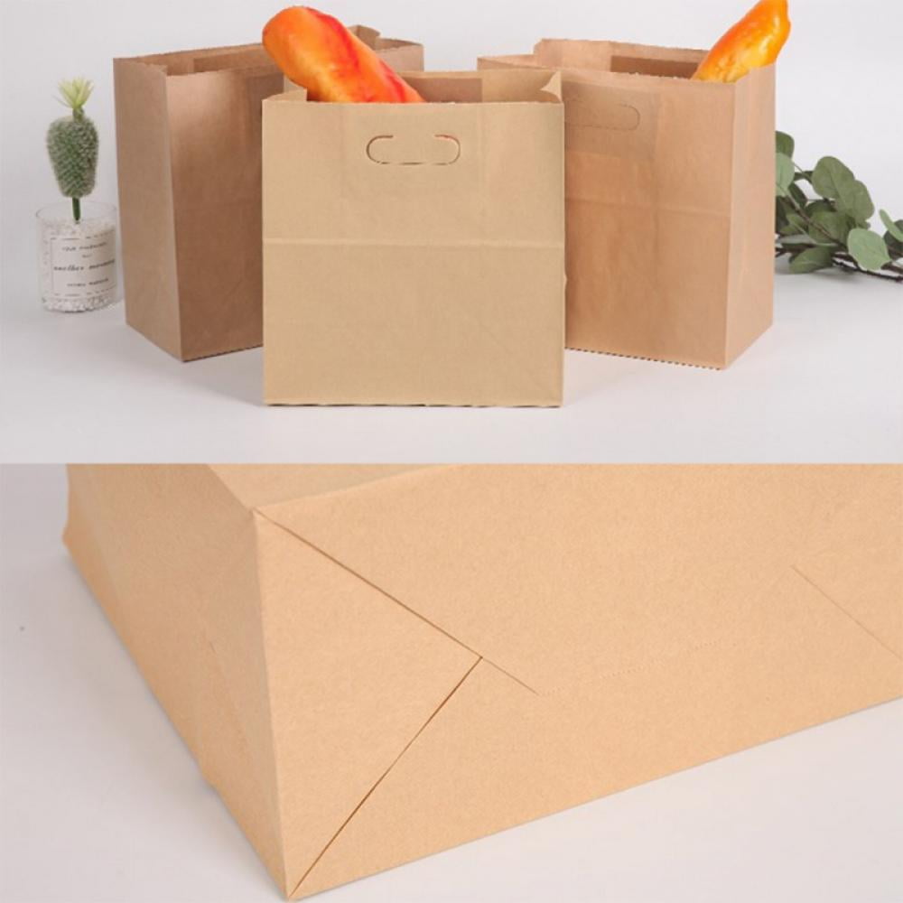  50 Pcs Kraft Paper Loaf Bread Packaging Bags,Toast Bakery Food Packaging  Bag with Viewing Window,12.6x8.3x3.9 (Style D) : Industrial & Scientific