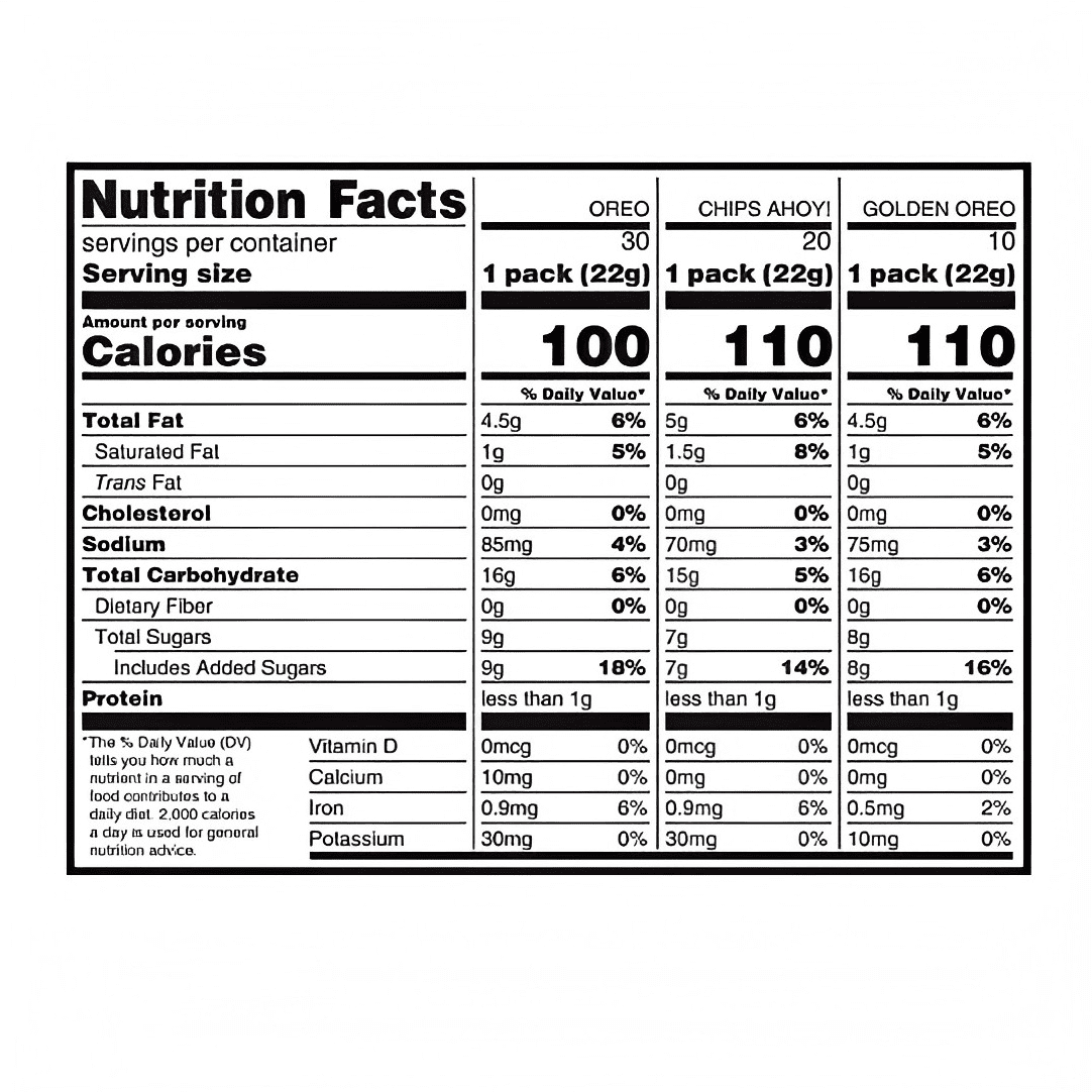 Nabisco Sweet Treats Variety Pack, 60 Two-Cookie Packs – OREO, OREO Golden & CHIPS AHOY!