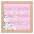 thumbnail image 1 of Pizarra de fieltro Veskaoty de 10 x 10 pulgadas con 294 letras, color rosa, 1 of 6