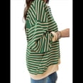 thumbnail image 2 of Sudadera Informal de Larga para Mujer, con Bloques de Color, Hombros Caídos, Cuello Redondo y Gran Tamaño. Verde L, 2 of 7