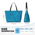 thumbnail image 4 of Honeii Blue Glitter for Tote Bag with Adjustable Strap,Beach Bag, Waterproof Sandproof Beach Tote Bag, Large Capacity Foldable Beach Bags, 4 of 7