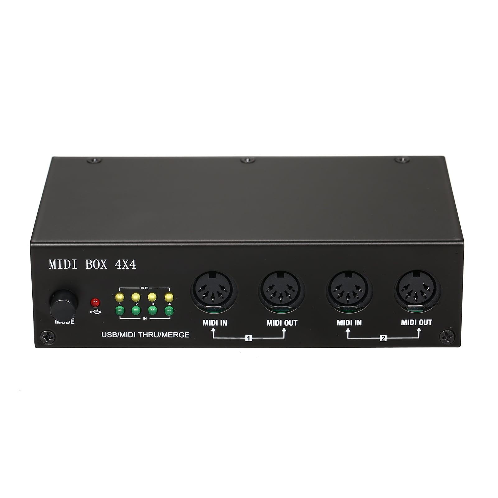 ikayaa UM4X4 USB MIDI Interface 4 IN /4 Out 64 MIDI Channels 4i4o + Merge 2i4o MIDI Box 4X4