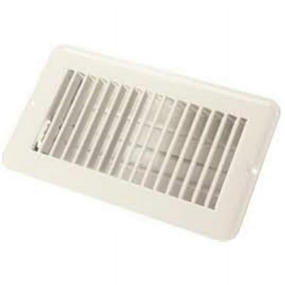 4 x 8 in. Floor Registers Dampered Metal - White