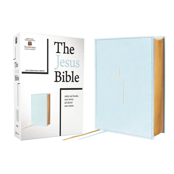 The Jesus Bible, NIV Edition, Leathersoft Over Board, Blue, Comfort Print, (Hardcover)