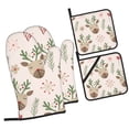 thumbnail image 2 of XMXT Waterproof Oven Mitts and Pot Holders Sets, Cute Moose Pink Print Sets Kitchen Cooking Heat Resistant, 4 Pcs, 2 of 8