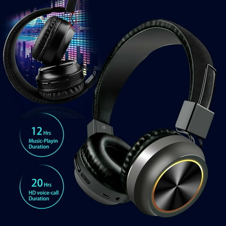 EEEKit Active Noise Cancelling Headphones Bluetooth Headphones with Mic Deep Bass Wireless Headphones Over Ear, Comfortable Protein Earpads, 20H Playtime for Travel Work TV PC Cellphone -