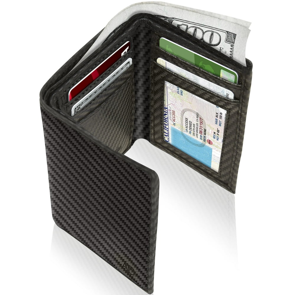 Access Denied Genuine Leather Trifold Wallets For Men Mens Trifold