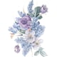 thumbnail image 1 of Pegatina de pared de flores TUNC 3D moradas 30 cm x 90 cm, 1 of 5