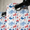 thumbnail image 2 of Ambesonne Lighthouse Grommet Curtain Single Panel, Animal Pattern Shell, 50"x60", Blue Red White, 2 of 5