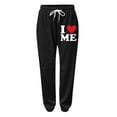 thumbnail image 4 of Tthxqing Womens Valentine's Day Baggy Sweatpants Trendy Drawstrings Love Printed High Waist Joggers Causal Workout Running Yoga Pants with Pockets Y_Black S, 4 of 4