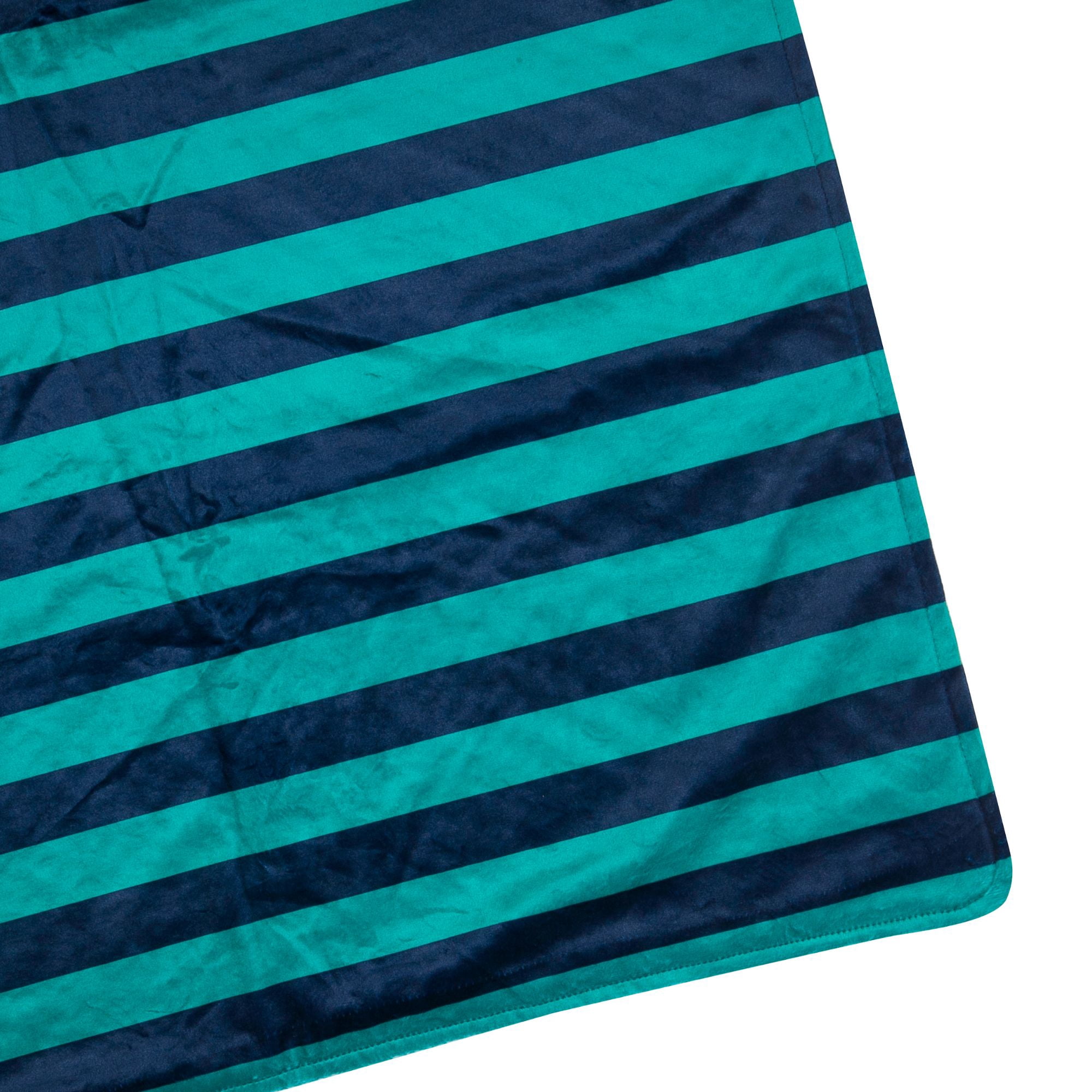 Wildkin Plush Velour Baby Blanket for Girls and Boys (Blue Stripes)