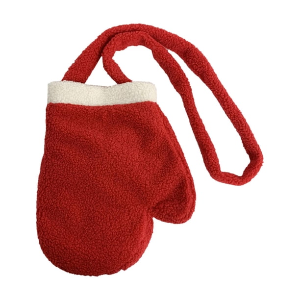 Bolso de hombro para mujer Strade Fareast Limited con diseño de guantes navideños Rojo 27 cm x 33 cm x 5 cm