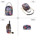 thumbnail image 3 of FORMRS Crossbody Bag for Women Quilted Travel Shoulder Cell Phone Purse with Chain Strap Handbag, Puprle Ethereal Floral Harmony, 3 of 7