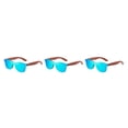thumbnail image 2 of Transemion Women S Fashion Retro Mirror Lens Options Protection Comfortable Fit Lightweight Frame blue 3Set, 2 of 6